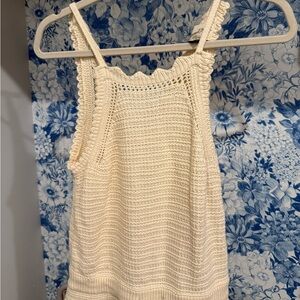 Universal Thread Cream Crochet Shorts Romper